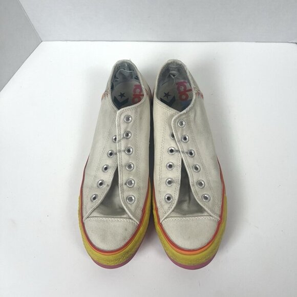 Converse CTAS Lift Ox Pink Tan Rainbow Platform Sneakers‎ Shoes Women’s US 11 - Picture 2 of 9